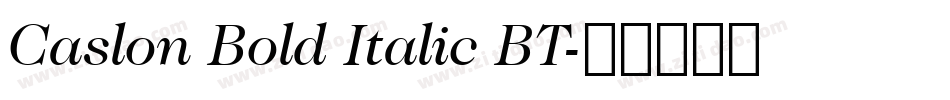 Caslon Bold Italic BT字体转换